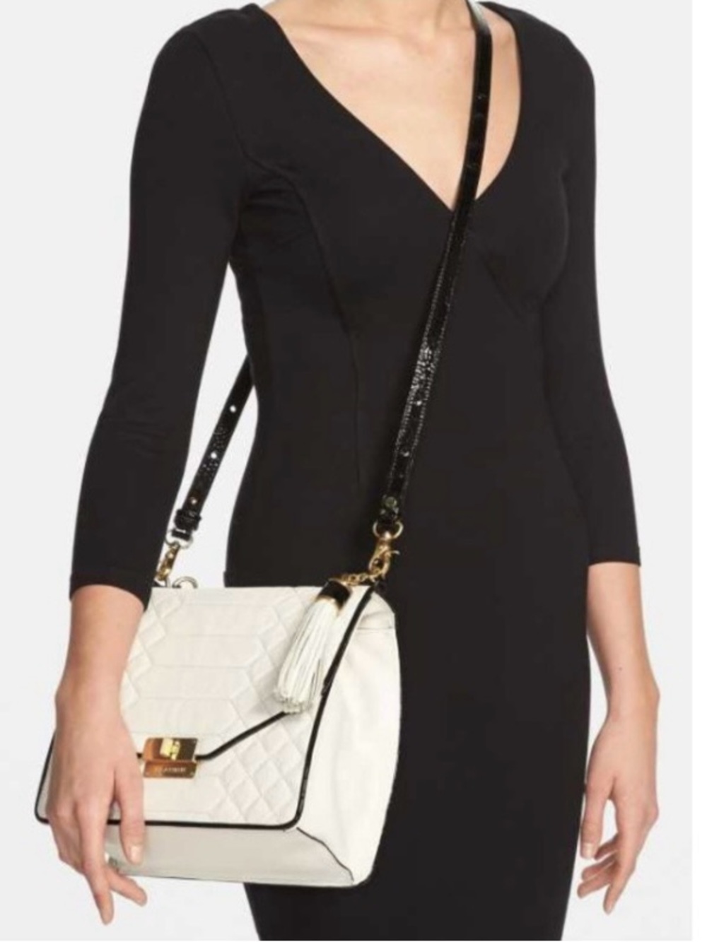 ▪️AMAZING CREME FLORENTINE OPHELIA BRAHMIN QUILTED LEATHER SATCHEL▪️ - Picture 13 of 15
